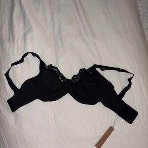 SKIMS Black Lace Accent Bra